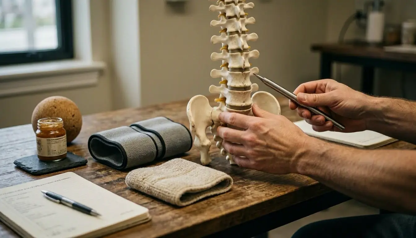 Back Pain in Chiropractor: Back Pain is discomfort, aching, Or stiffness felt anywhere along the spine—visual guide