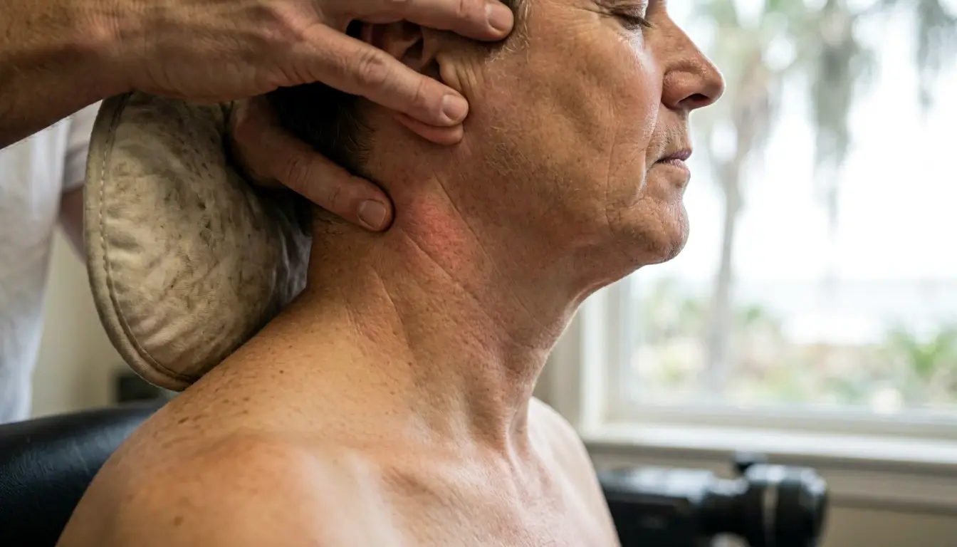 Neck Pain in Chiropractor: Neck Pain is discomfort, stiffness, Or soreness in the cervical spine—the seven—visual guide