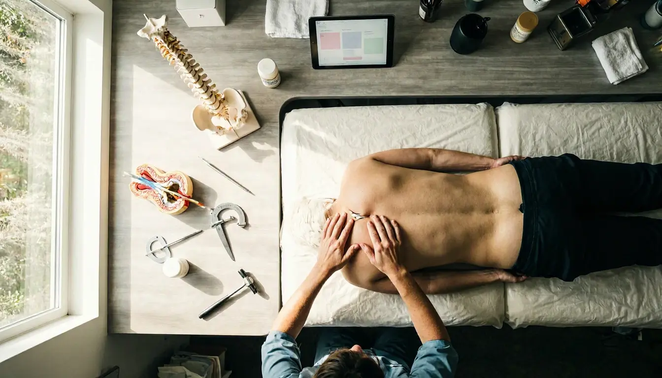 Nerve Compression in Chiropractor: Nerve Compression is pressure on a nerve from surrounding tissues such as—visual guide